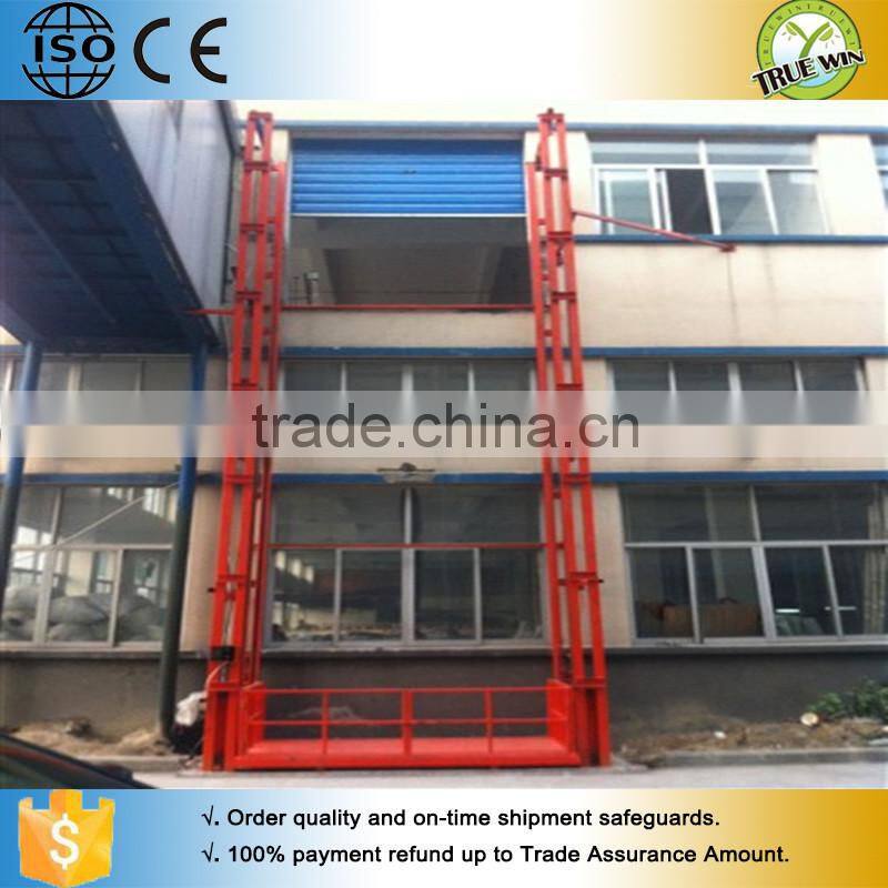 2 ton 3ton construction cargo elevator hydraulic guide rail lift