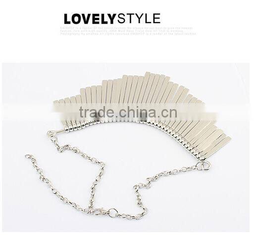 Antique Gold Silver Plated Gun Black Plated Choker Collar Vintage Statement Necklace Women Fashion Necklaces for Women 2014