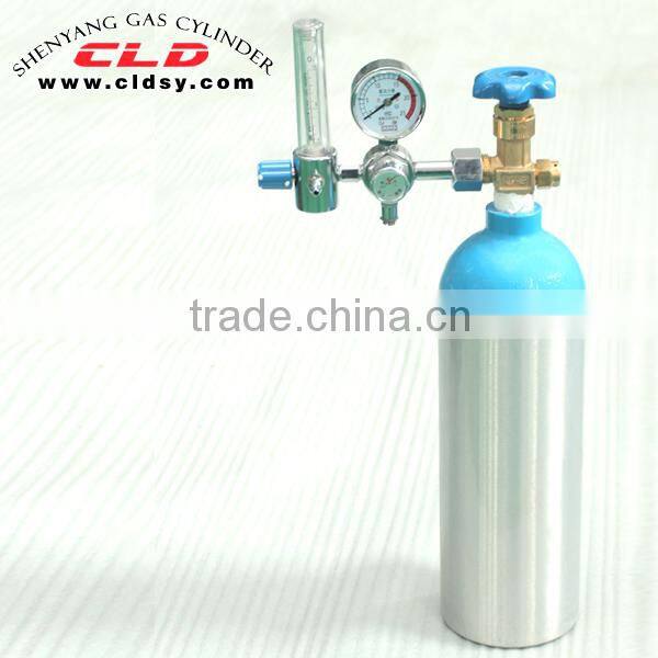 Empty high pressure aluminum alloy gas cylinders