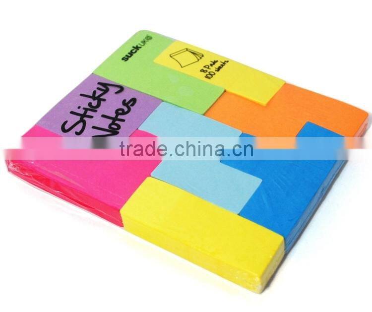 wholesale eco-friendly products letter shaped sticky notes Tetris notepad memo pad