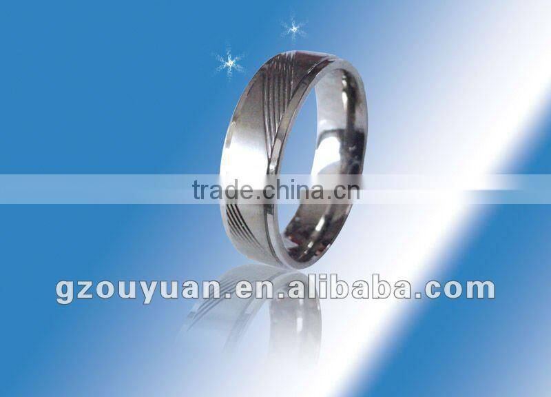 engraved titanium ring