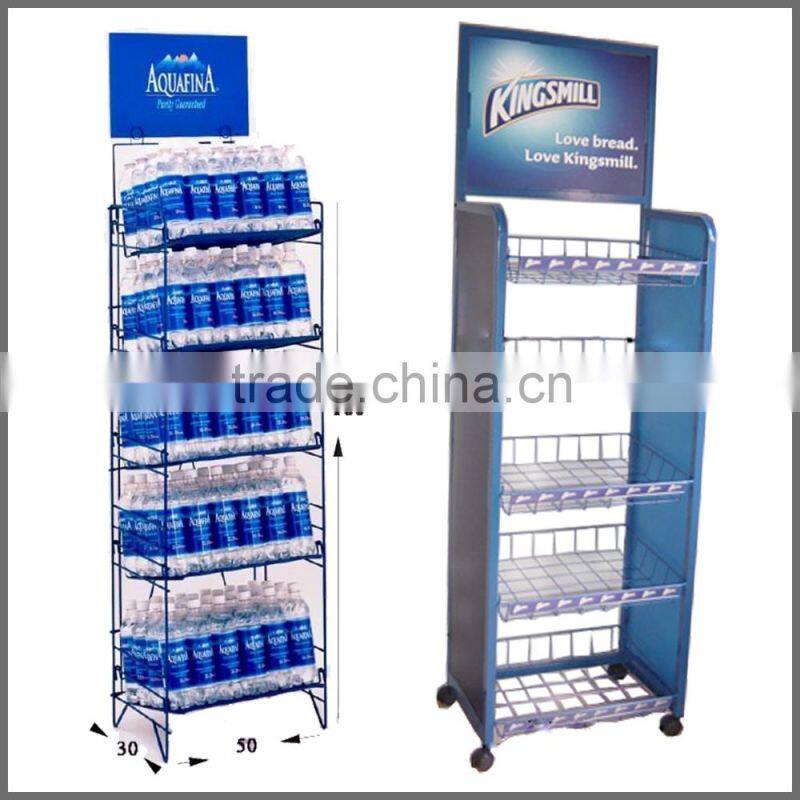 SSW-CM-125 Custom Retail Store Metal Wire Mesh Floor Display Racks China Manufacturer Direct Sales