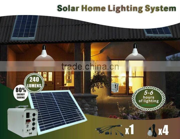 10w Portable Solar Lighting for home using with mobile charger