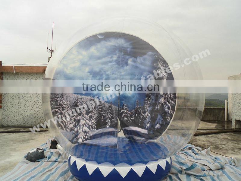 Inflatable PVC Globe Balloon/Clear Inflatable Bubble Globe/Snow Balloon for trade show
