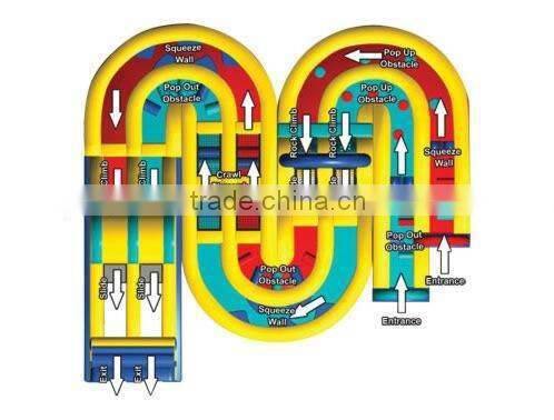 crazy inflatable playground/inflatable obstacle course