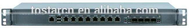 8 LAN Firewall barebone,1U high function router with SFP port