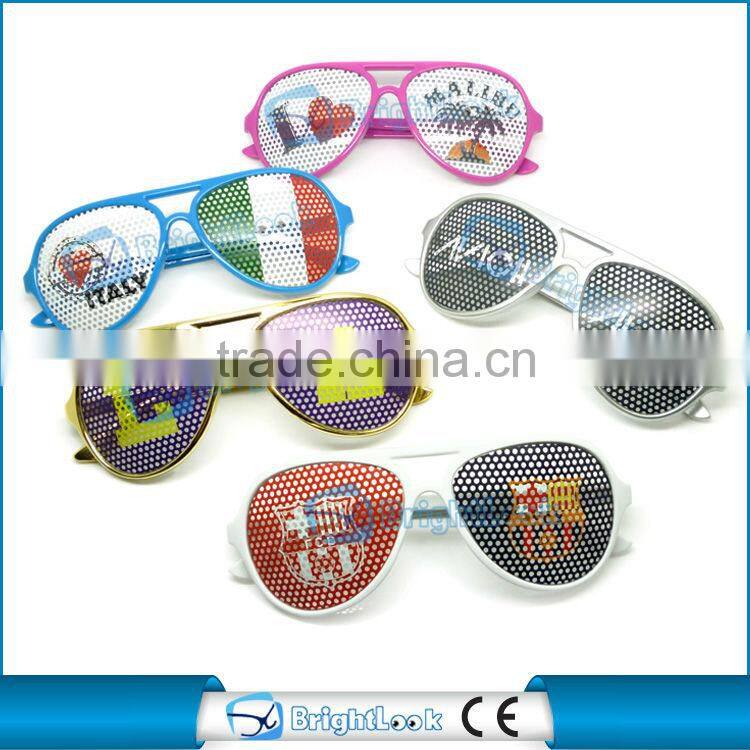 cheap custom promotional logo printed sticker sunglasses