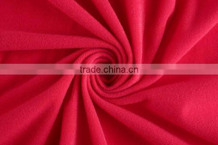 100% polyester soft shell fabric for garment for home textile loop velvet fabric