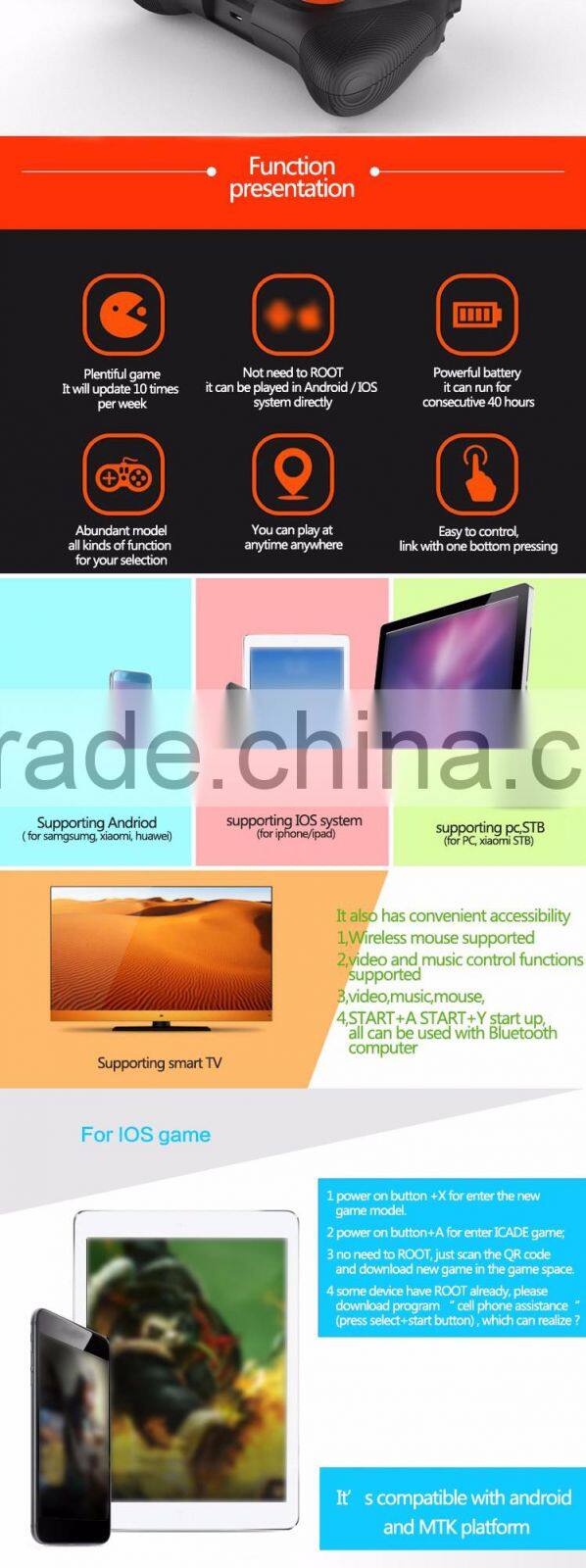 vr game box remote bluetooth controller