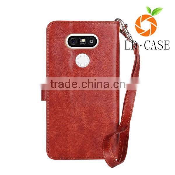 factory price for LG G5 phone case, high quality leather flip phone cover for LG G5