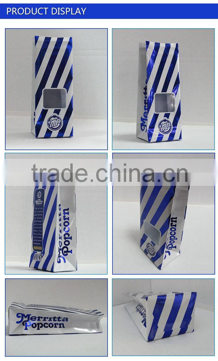 New fashion popcorn paper bag,popcorn packaging bag with laminated material