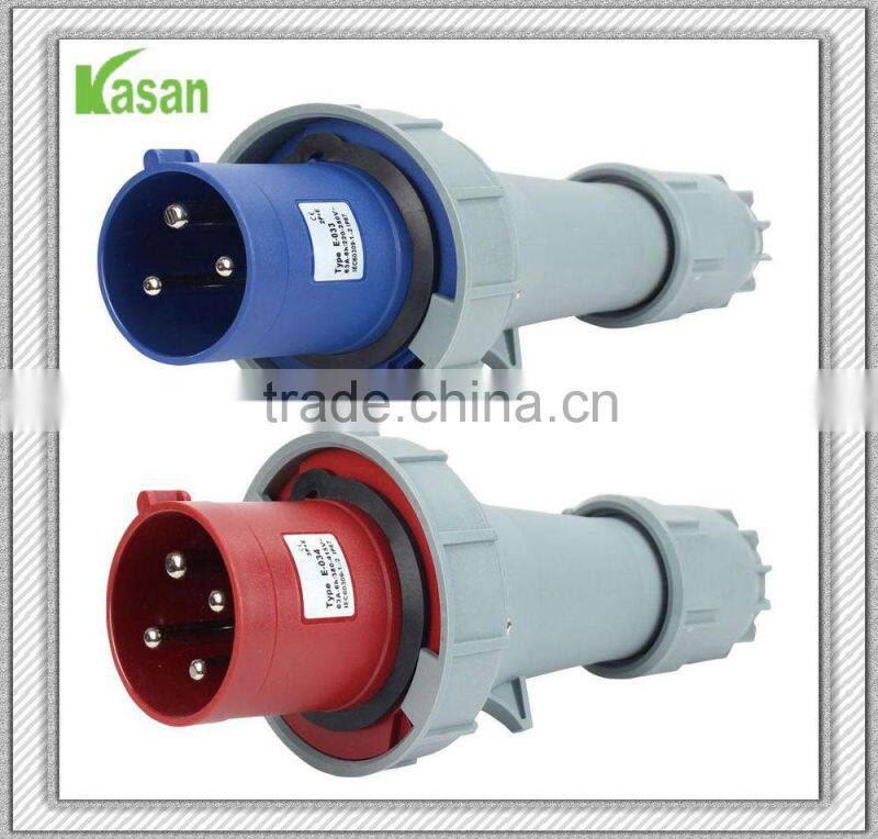 3 Pin 125A, 250V Waterproof Power Industrial Plug