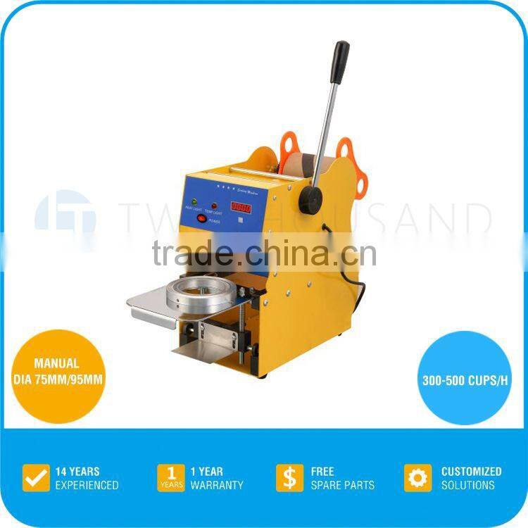 Yogurt cup sealer for 2015 - CE, 300~500 Cups / Hour, 75 &95 MM, 350 W, TT-A29A