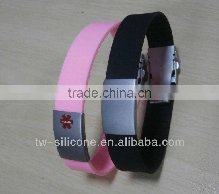 Manufacture OEM adjustable designer bracelet alert wristband