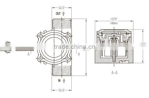 MR-A168-4 micro water flow meter sensor water flow rate sensor liquid flow sensor