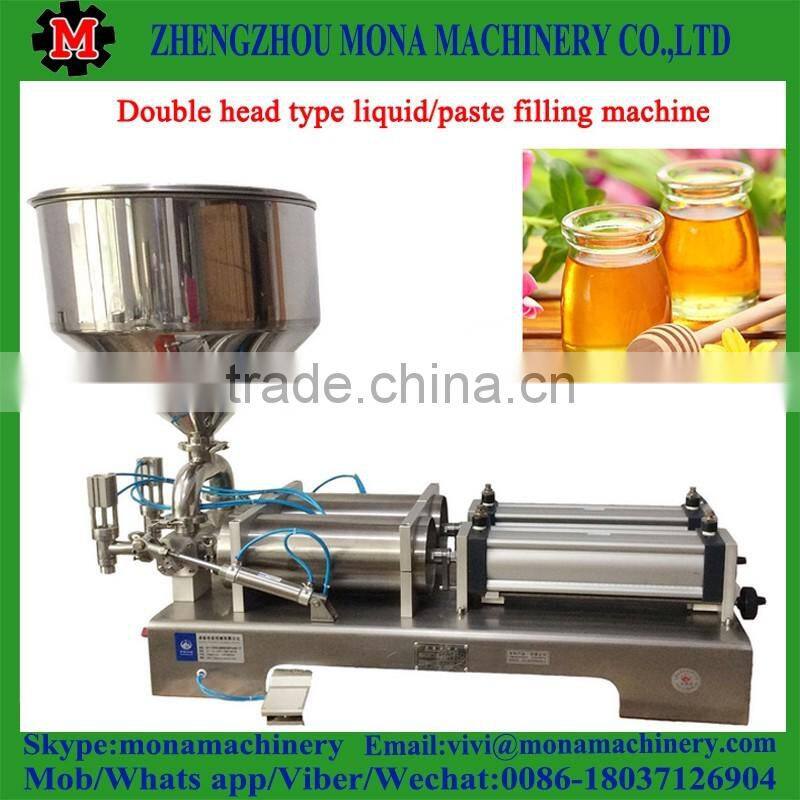 Hot Horizontal Pneumatic Double Heads Cream Paste Filling Machine