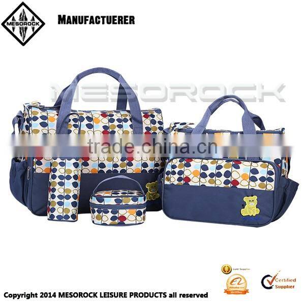 Hot selling wholesale 4pcs/set mommy bag baby diaper bag