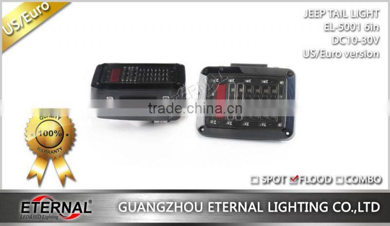 Jeep JK 07-16 led tail light reverse day time running brake signal light clear red amber rear light