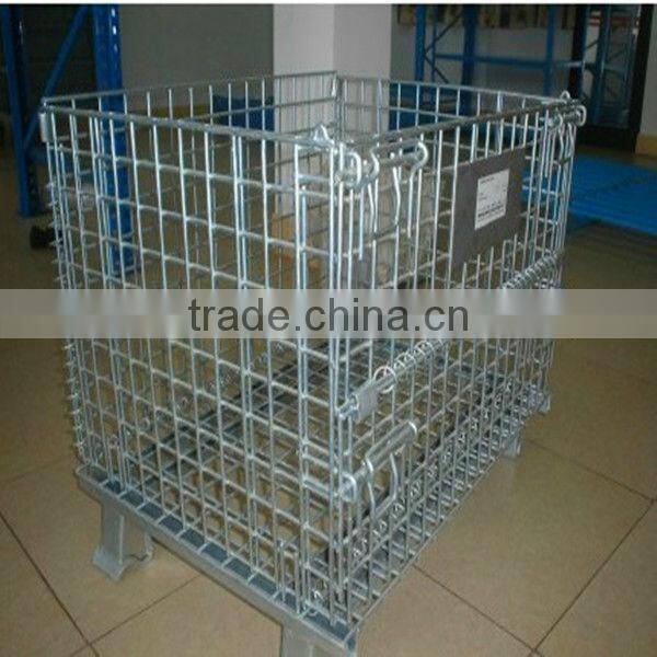 Stacking and Stacking and folding european wire mesh container