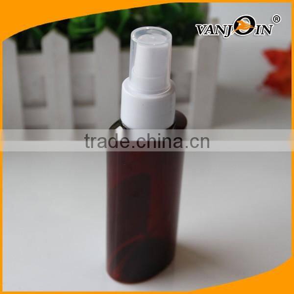 100ml Oval Amber Mist Spray Bottle with White Pumper Sprayer