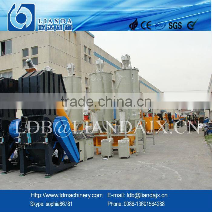 PET bottle crushing washing drying line