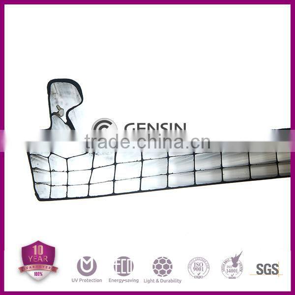 10year warranty uv coated U-lock polycarbonate sheet, pc connection system