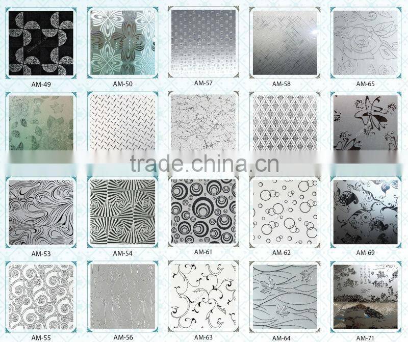 4-19mm AM-80 Decorative Acid Etched Frosted Art Architectural Glass