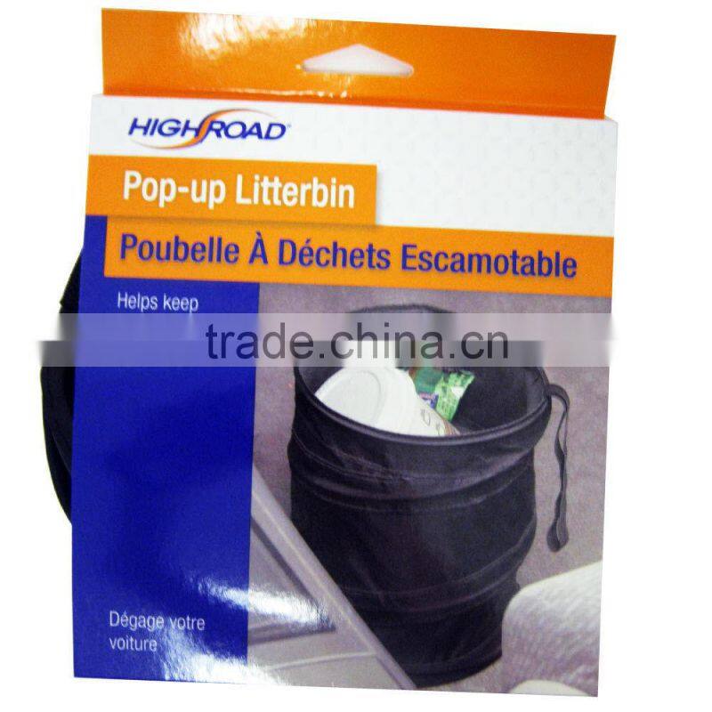 New Pop Up Car Auto Mini Trash Can Litterbin Waste Bin Storage Container Office
