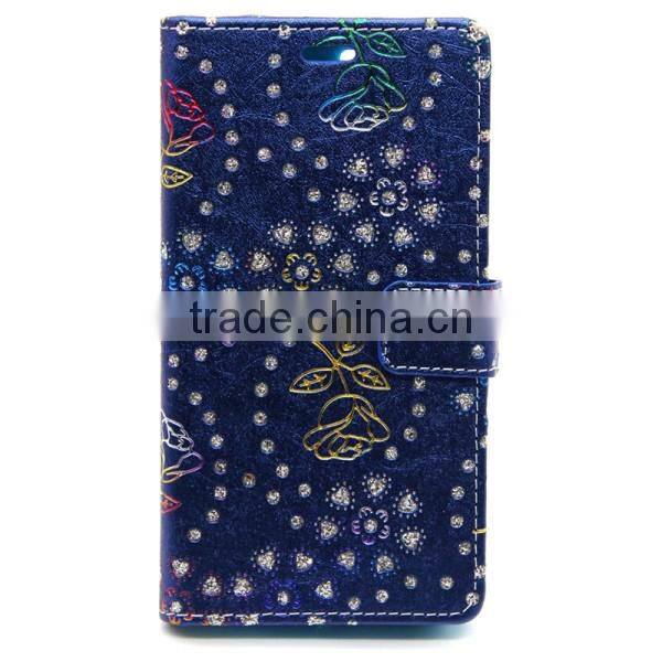 Hot selling PU Leather phone case peacock pattern case flip leather case for Wiko Rainbow