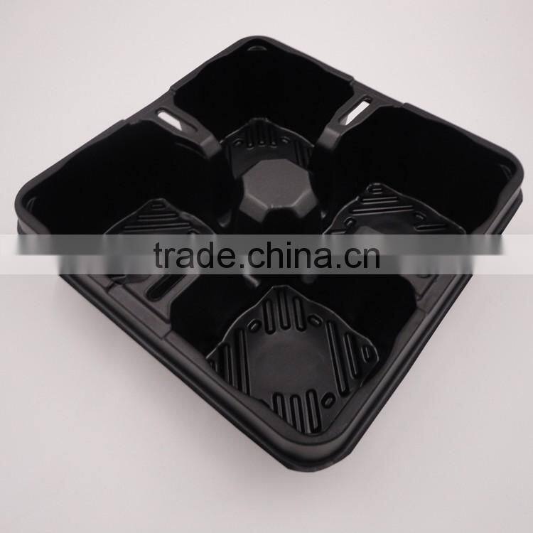 black PS thermoformed tray for electronic