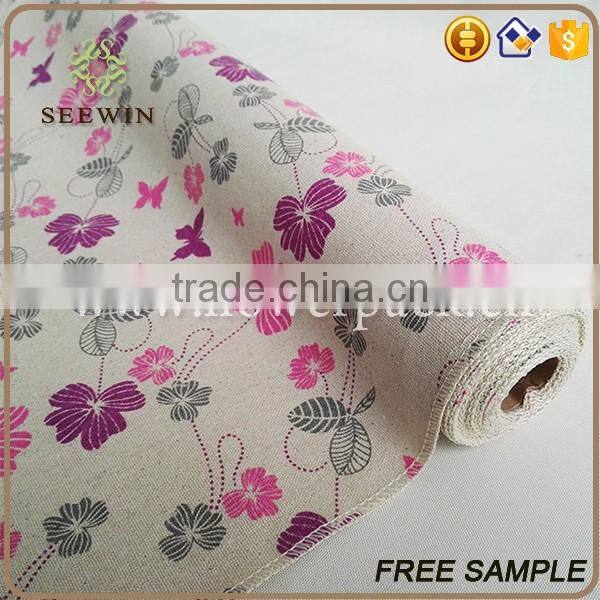 Awards Banquet Birthday Party table cover printed Polyester ramie fabric