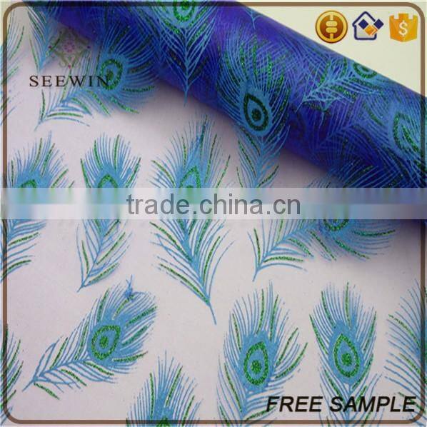 new arrival cheap soft silk quilt embroidery pattern printing organza fabric roll