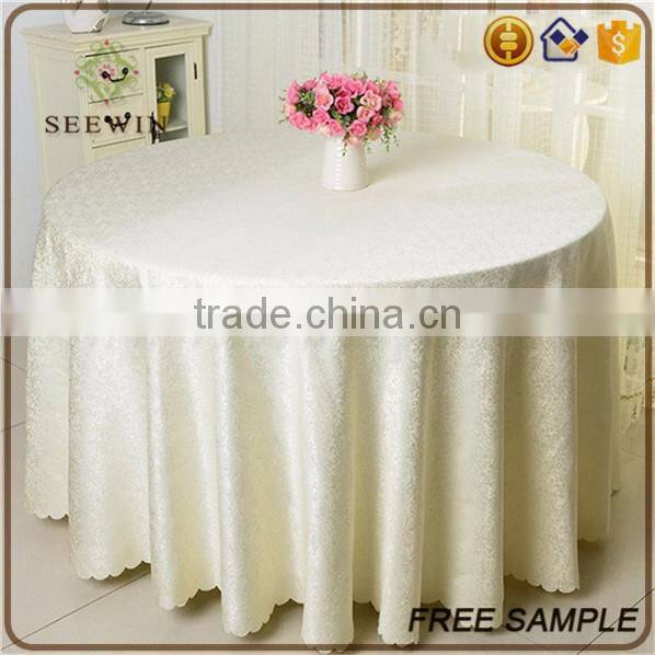2017 fancy style elegant royal wedding decorative white round tablecloths