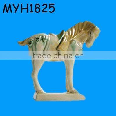 white ceramic horse sculpture