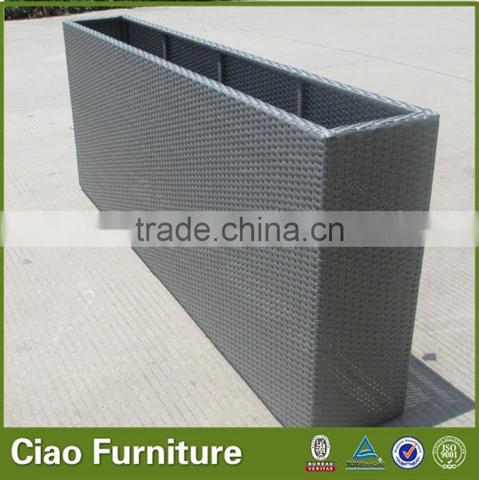 Resin wicker planters Synthetic rattan flower pot