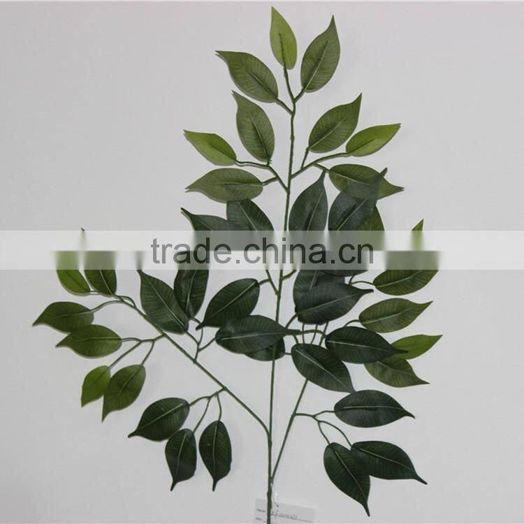 2016 wholesale artificial leaves white banyan artificial leaves for decoration artificial big green leaves