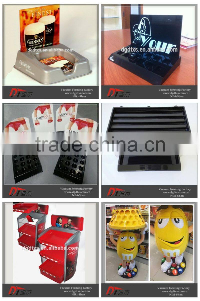 Plastic white promotion sampling table by vacuum forming