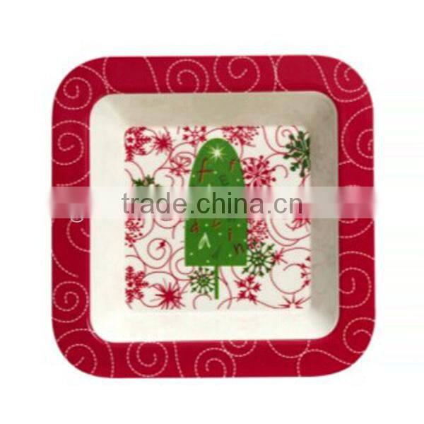 wholesale christmas plastic square dividers food nuts tray