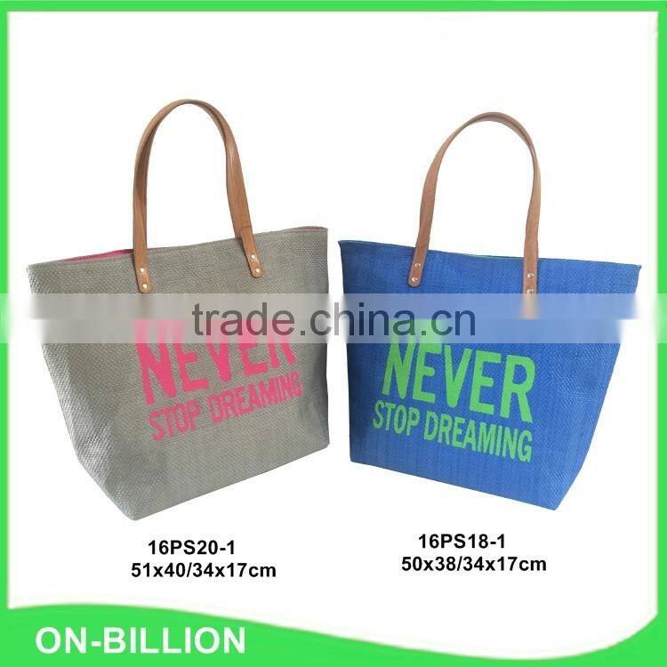 Wholesale paper straw shoulder women bag handmade cheap bag