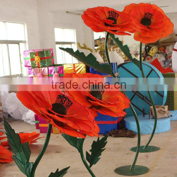 Giant artificial flowers