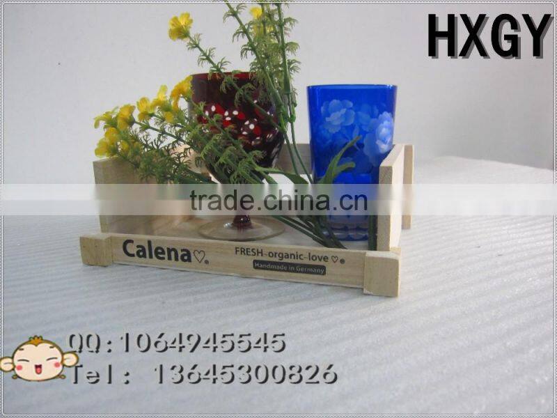 Small size rectangle wooden serving tray