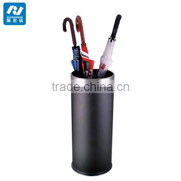Black and Silver Steel Umbrella Barrel