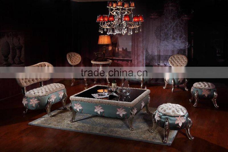 FF2015 fun and sweet pumpkin leisure chairs gold velvet fabric neoclassic stools ottoman small fancy childern chair