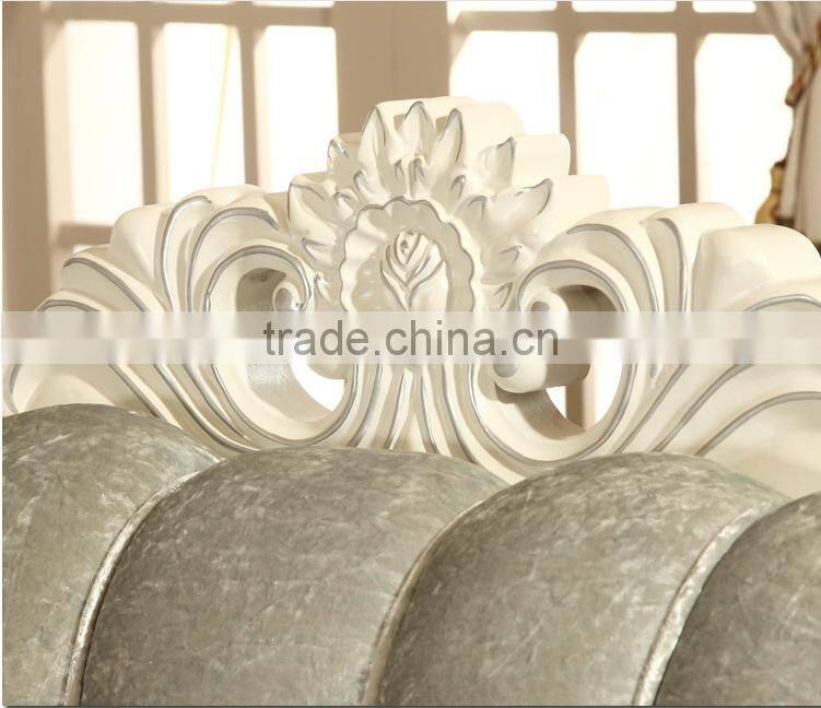 M007 French Upholstery fabric Wooden Sofa Set Furniture Chesterfield Sofa