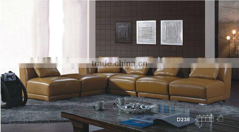 Bisini Luxury Modern Style Hotel Leather Corner Sofa (BG90455)