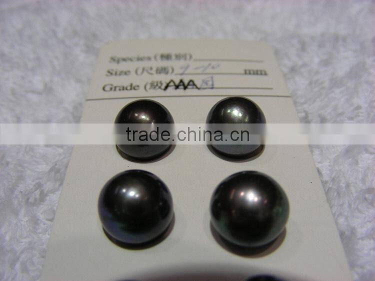 good price 9-10 mm black round freshwater pearls