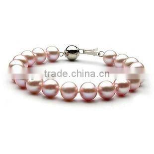 6-7mm purple round freshwater pearls bracelet jewelry