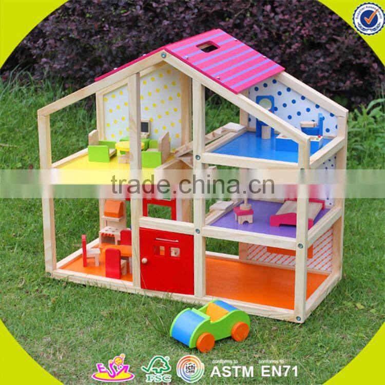 wholesale beautiful dollhouse sets toy lovely baby wooden dollhouse sets toy popular wooden dollhouse sets toy W06A098