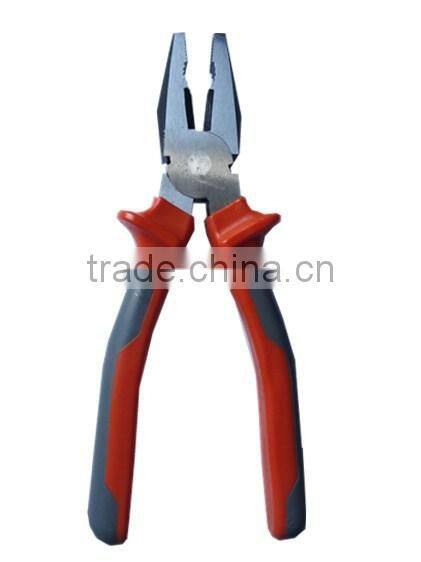 High quality combination plier with double color handle