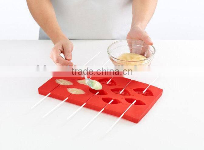 Pop Kiss Biscuit Chocolate Mold Lip Shaped Lollipops Silicone Form
